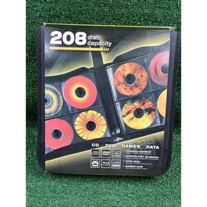 Vtg Sentry CD200 CD DVD Bluray Games 208 Disc Capacity Storage Case Black New